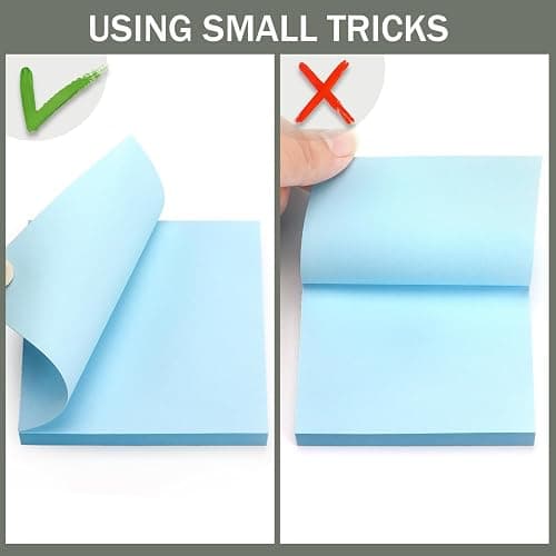 Sticky Notes 3x3 in, Self-Adhesive Note, 4 Pads, 100 Sheets/Pad, Light Blue | Perfect for Home, Classroom, and Workplace Organization thumbnail 6