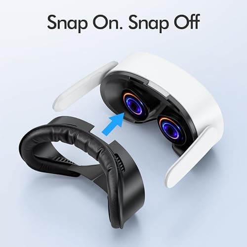Face Pad for Meta Quest 3S Facial Interface for Oculus Quest 3S Accessories Vr Face Cover Replacement with Sweet-Proof PU Leather Foam Cushion Black thumbnail 6