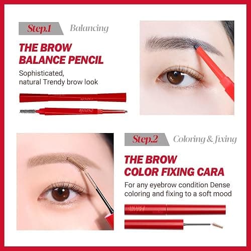 Espoir The Brow Color Fixing Cara #4 Fake Bleach | Easy Fixing without Clumping with Skinny Brush, Long-Lasting & Smudge-proof Eyebrow Mascara, Soft Mood Coloring Tinted Gel, Korean Makeup, 0.1 Fl Oz. thumbnail 8