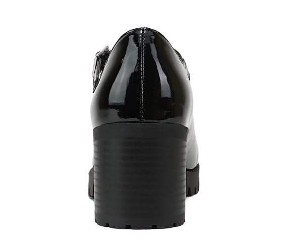 Soda “Boxer” ~ Women Mary Jane Round Toe Chunky Block Heel Lug Sole Pump with Adjustable Strap thumbnail 2