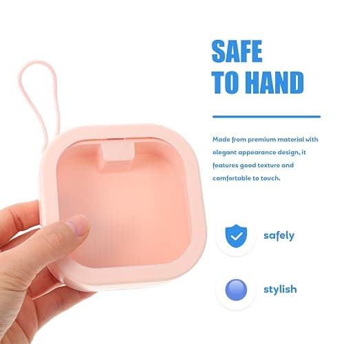DEEPCRAFF Portable Jewelry Box for Earring Storage and Hair Clip Organization, Pink Abs and Tpe Material, Compact and Portable Jewelry Case for Travel and Daily Use thumbnail 7