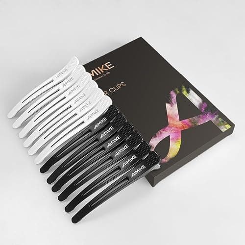 AIMIKE Hair Styling and Sectioning Accessories - 12 Pack Non-Slip Silicone Hair Clips for Thick and Thin Hair, Professional Salon Quality thumbnail 7