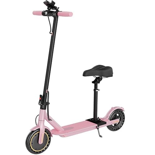 Electric Scooter for Adults with Seat Option, 350W/500W Motor, 8.5"/10" Solid Tires, Dual Suspension & Brakes, 16–22 MPH, Up to 22 Miles Range, Foldable Commuter Escooter with App Control - Image 1