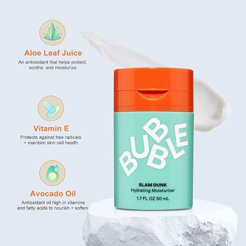 Bub~ble Skincare Set Slam Dunk Face Moisturizer+ Bounce Back Balancing Facial Toner Mist + Morning Rays Brightening Eye Cream, Made with Vitamin E + Aloe Vera Juice for Normal to Dry Skin thumbnail 5
