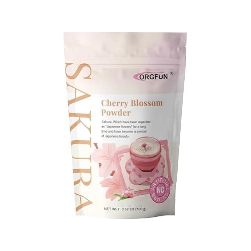 ORGFUN Original Sakura Powder Using 100% Spring Season Cherry Blossom No Additives Gluten Free Made in Japan Perfect for Sakura Latte, Drinks 3.52 Ounce - Image 1