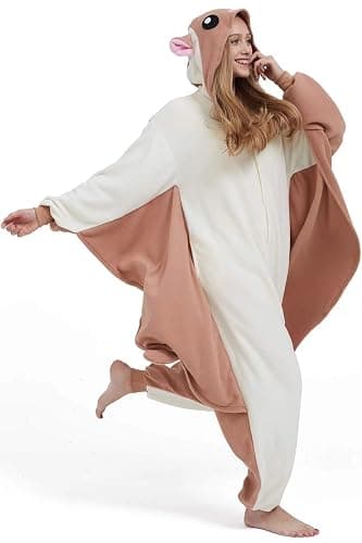 DarkCom Kids Animal Onesie,Women and Mens Cosplay Flying Squirrel Onesie Halloween Costume Christmas Pajamas Sleepwear thumbnail 6
