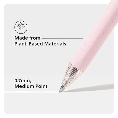 U Brands U-Eco Recycled Gel Click Pens, Set of 12, Pastel Speckle, Medium (0.7 mm) Point, Black Ink thumbnail 4