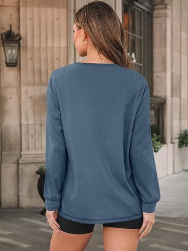 AUTOMET Womens Long Sleeve T Shirts Fall Tops Crewneck Oversized Sweatshirts Winter Cute Clothing Trendy Teacher Outfits thumbnail 4