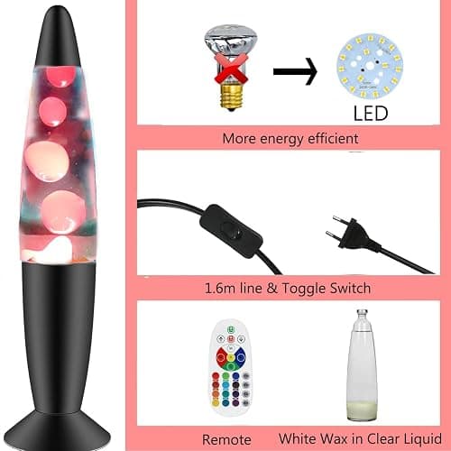 Mindiverse Color Changing LED Smart Magma Liquid Motion Lamp Light with Remote Home Decor Table Lamp for Living Room Bedroom, Office, Birthday Holiday Gifts for Kids Adults Women Men thumbnail 3