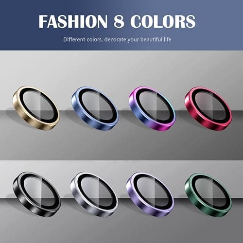 Compatible with iphone 17 Camera Lens Protector [1 Set ], Individual Lens Protectors, Scratch-Resistant Ultra-Thin Tempered Glass with Aluminum Edging, for Apple iphone17 Phone 6.3 inch (Gold) thumbnail 2