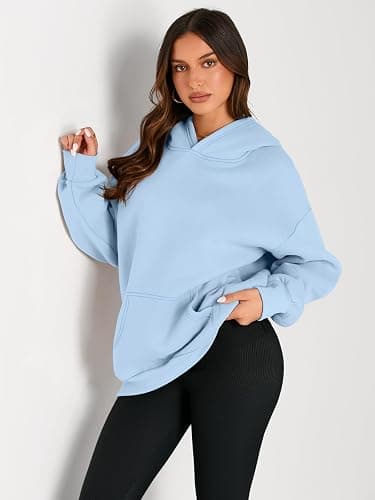 Trendy Queen Womens Oversized Hoodies Pullover Sweatshirts Casual Fall Clothes thumbnail 2