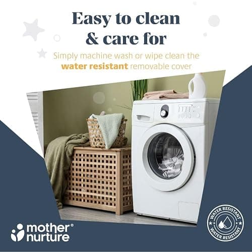 Mother Nurture Classic Eco Fibre Cot Bed Mattress - Reversible, Water Resistant, Baby Cot Mattress, Firm & Supportive, Hypoallergenic Easy Clean Quilted Cover, White, BSI Tested - Size 120 x 60 x 5cm thumbnail 6