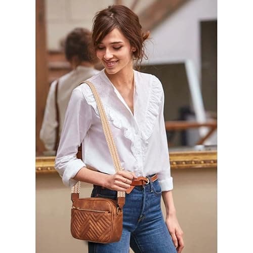 BOSTANTEN Quilted Crossbody Bags for Women Vegan Leather Purses Small Shoulder Handbags with Wide Strap thumbnail 2