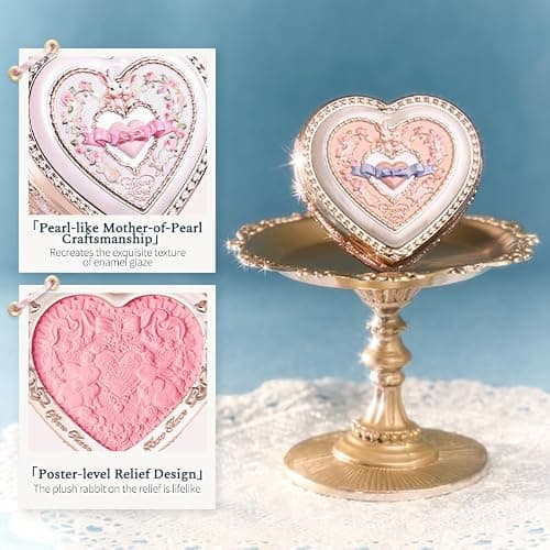 Flower Knows Bunny Garden Embossed Blush,Talc-Free Rose Satin Powder Blush,Highly Pigmented,Buildable&Blendable Formula,Dimensional Cheek Color for a Deep,Luminous Finish,Gift-Worthy(S02 Berry Bunny) thumbnail 3