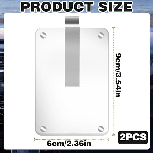 2Pcs Car Picture Holder, Acrylic Magnetic Personalized Photo Holder Car Accessories Car Photo Holder Car Visor Clip, Personalized Car Picture Frame, Suitable for Adding Family or Personal Photos thumbnail 2