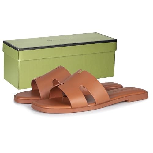 Stratuxx Kaze Open Toe Flat Dress Sandals Womens Slide Comfortable Summer Black, White, Tan Sandals for Women thumbnail 6