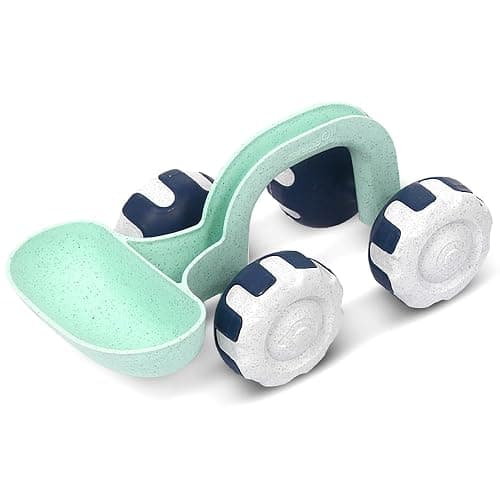 Asweets Beach Sand Toy Shovel Car, Organic Green Plastic Travel Beach Sand Toys for Kids Toddlers, Ideal Gift for Boys and Girls, 11.81''L x 6.10''W x 5.31''H - Image 1