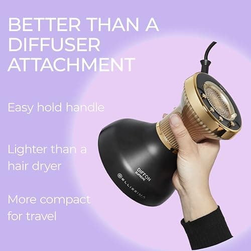 Bellissima Diffon Supreme Diffuser & Curly Hair Dryer - XL Diffuser for Long Waves, Curls, Coils - Cool Button - Anti-Frizz Technology thumbnail 3