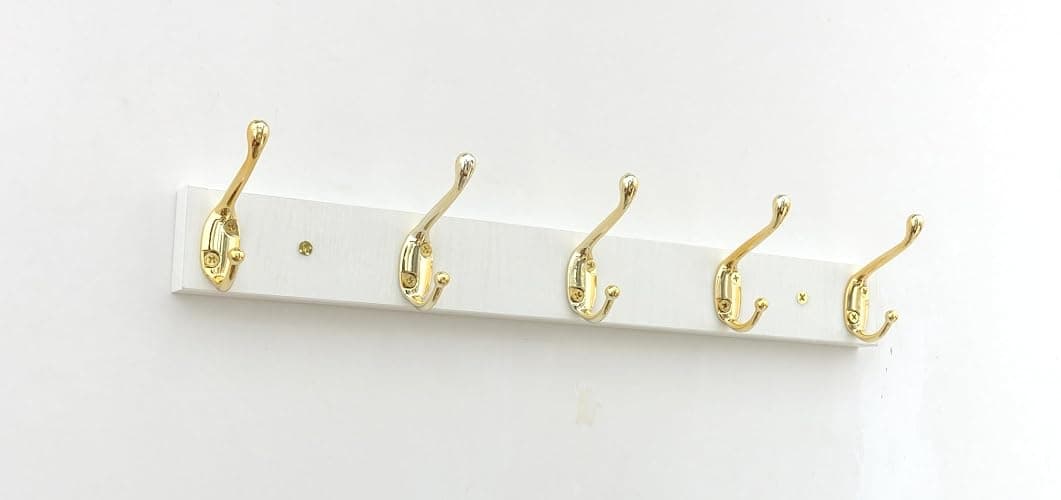 Shankala Wall Mount Coat Rack, Hooks for Wall, Gold thumbnail 4