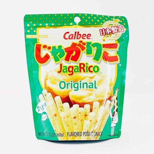 Calbee JagaRico (Jagariko) Original (salad) Potato Snack, Made in Japan 2.12 oz (2 packs) - Image 1