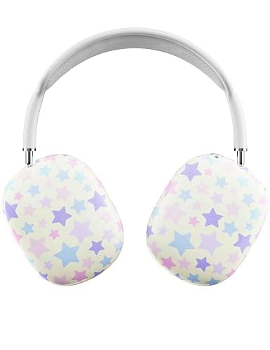 Wildflower Cases - Super Sweet Stars Airpods Pro Max Case, Compatible with Apple Airpods Pro Max Only | Stars, Pink, Yellow, Blue, Trendy, Cute - Protective Cover, Keychain, Women Owned Small Business - Image 1