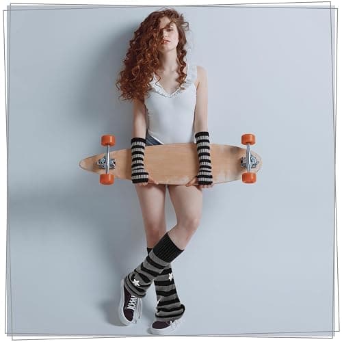 Jspupifip Y2K Leg Warmers for Women, Star Arm Warmers Streetwear Leg Cover Retro Stretchy Dance Accessories thumbnail 5