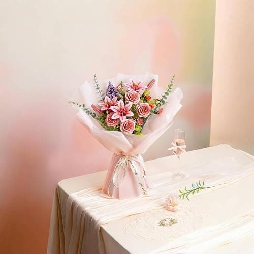 ROBOTIME 3D Wooden Lily Flower Puzzle TW071 - DIY Assembly Model Kit, Artificial Wood Flowers for Home Decoration, Relaxing Crafts for Adults, Valentine's Gift thumbnail 5