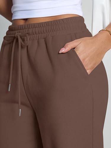 Trendy Queen Womens Wide Leg Fleece Lined Sweatpants Winter Baggy Lounge Travel Pants Fashion Outfits 2025 Joggers Clothes thumbnail 5
