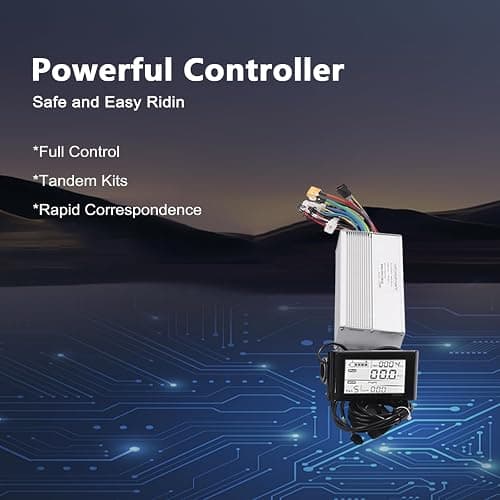 Electric Bicycle Kit, 72V 2000W E-Bike Rear Wheel Hub Motor with Mutifunction LCD Display & Pedal Assistant Sensor, 60N.M 7-Speed Flywheel E-Bike Conversion Set US Stock thumbnail 5