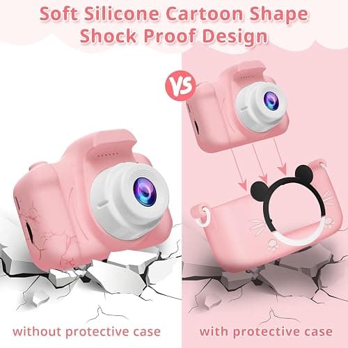 Kids Camera, 1080P HD 2.0 Inch Screen Kids Digital Camera with 32GB Card and Reader, for Age 3-13 Years Old Boys and Girls Birthday Christmas Toy thumbnail 5