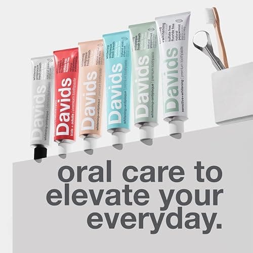 Davids Fluoride Free Toothpaste, Teeth Whitening, Antiplaque, SLS (Sulfate) Free, Promotes Enamel Health, Mouth & Gum Detox, EWG Verified, Peppermint, 5.25oz thumbnail 7