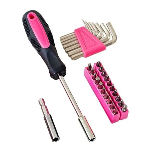 Hantinstom 39-Piece Household Tools Kit Essential Home Repair Set with Plastic Toolbox Ideal for College Students, Home Use & More thumbnail 5