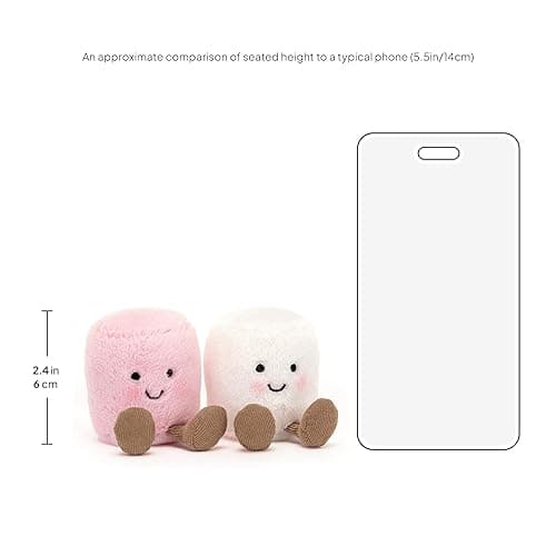 Jellycat Amuseables Pink and White Marshmallows Stuffed Toy, 3.5 inches | Food Plush | Fun Gift Idea thumbnail 2