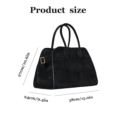 Soft Suede Satchels Bags for Women, Fashion Vintage Top-Handle Tote Bags,Large Capacity Casual Hobo Bag thumbnail 3
