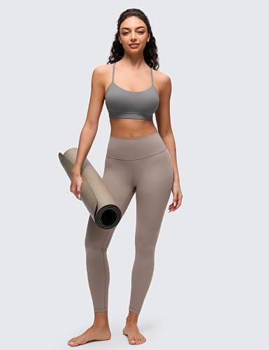 CRZ YOGA Butterluxe Y Back Sports Bras | Light Support, Removable Pads, Yoga, Extremely Soft, Scoop Neck, Spaghetti Strap, for Women thumbnail 3
