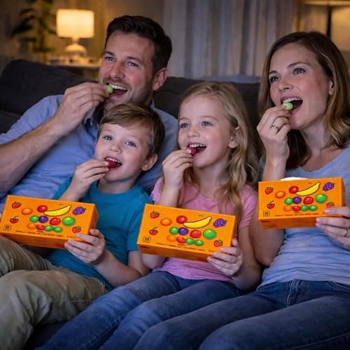 Fruit Shaped Hard Candy Runt Assorted Flavors 4 Theater Box - Chewy & Fruity Orange Banana Strawberry Grape Green Apple - 20 oz Total Easter Candy thumbnail 6
