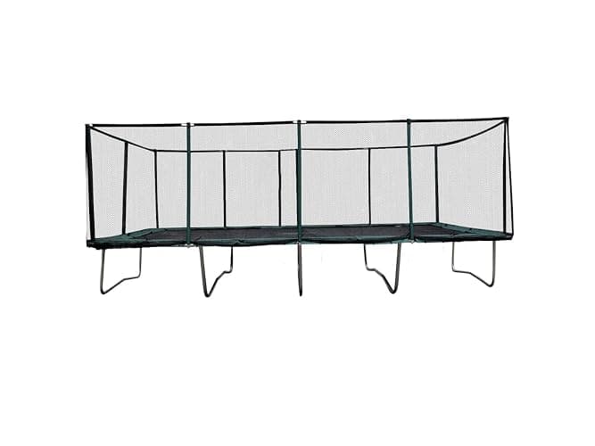 Happy Trampoline Pro Rectangle Trampoline - Heavy Duty 750lbs Jumping Capacity With Net Enclosure - Large Commercial Grade Rectangular Outdoor for Backyard Gymnastics - Image 1