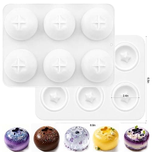 Juome 3D Blueberry Silicone Mold for Mousse Cake - 12 Cavity Fruit Pudding Blueberry Molds for Baking Pastry, Ice Cream, Cake Decoration Mould Supplies thumbnail 3