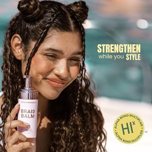 The Beachwaver Co. Braid Balm Pre-Braid Prep - Full Size (4 Fl Oz) | Frizz-Taming Primer Foam | Strengthen and Reduce Flyaways w/HiX Vegan Bond Multipliers - For All Hair Types | Bondi Beach Day thumbnail 2