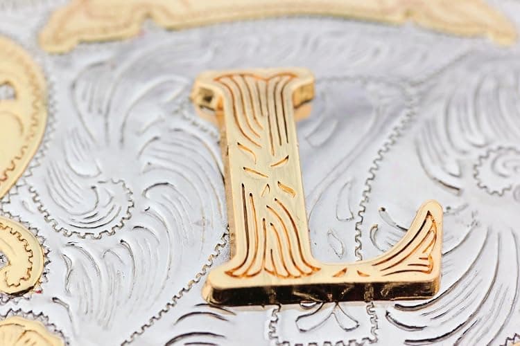 Western Belt Buckle Initial Letters ABCDMRJ to Z Cowboy Belt Buckle, Rodeo Buckles for Men & Women Fits Up to 2 Inch Belts thumbnail 4