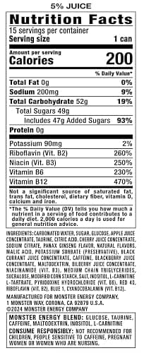 Monster Energy Juice Viking Berry, Energy + Juice, Energy Drink, 16 Ounce (Pack of 15) thumbnail 4