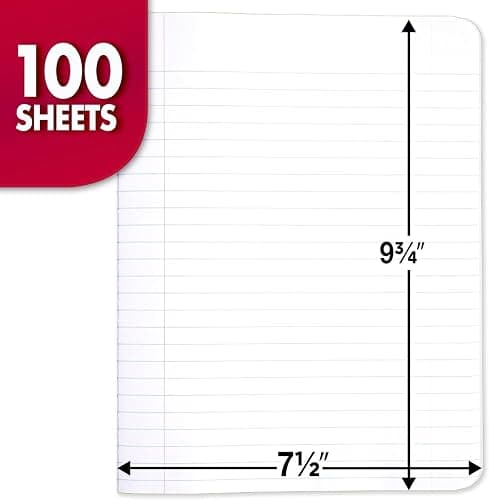 Mead Composition Notebook, Wide Ruled Paper, 7.5" x 9.75", 100 Sheets, Black Marble (09910) thumbnail 2