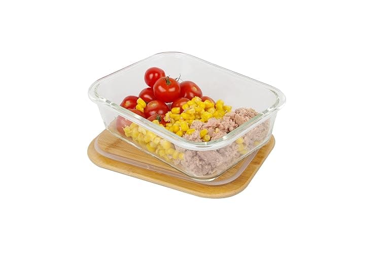 BIRAMBEAU - Ustensiles de Cuisine - Boîtes en Verre - Boîtes Alimentaire Hermétiques - Couvercle en Bambou - 1050mL thumbnail 7