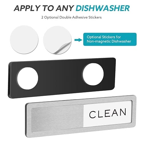 Rimaaiae Dishwasher Magnet Clean Dirty Sign, Strong Magnet Non-Scratch Clean Dirty Magnet for Dishwasher, Easy to Read & Slide thumbnail 5