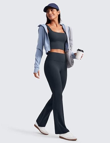 CRZ YOGA Butterluxe Flare Leggings 29"/30.5"/32"/33.5" - High Waist Bootcut Wide Leg Lounge Womens Yoga Pants with Pocket thumbnail 2