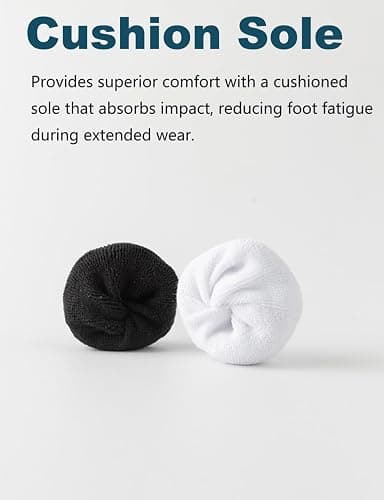 Rehelu Womens Ankle Socks Cotton Mini Crew Socks Cushioned Running Gym Workout Socks for Women 6 Pairs thumbnail 3