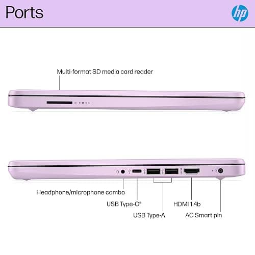 HP 14 Laptop Student Business 2025 Flagship Computer, AI Copilot, 4-Core 13th Gen Intel CPU, 16GB RAM 628GB Storage (128GB UFS+500GB Ext) 1-Yr Office 365 Long Battery HubxcelAccessory Win 11S Lavender thumbnail 9