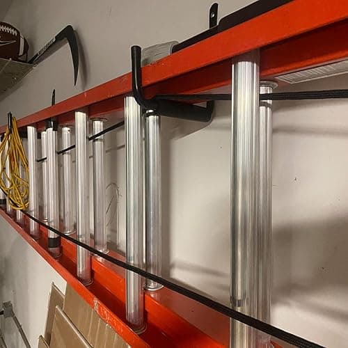 Naikozmo Garage Storage Ladders Hooks, 6 Pack Heavy Duty Utility Hanger, 9.8IN Wall Mount Rack Safely Holds 50 Pounds thumbnail 8