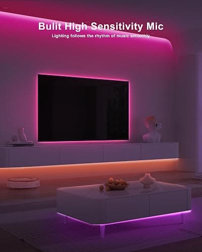 Tatazone 4.92ft Bluetooth RGB COB Led Strip Lights with Remote, Dimmable Smart App Led COB Light Strip, Color Changing Music Sync, Indoor RGB Led Lights for Bedroom, Home Decor, Party thumbnail 3
