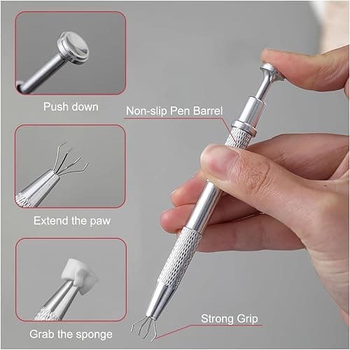 Gradient Nail Sponge,200-pieces Soft Nail Sponges with Grabbing Pen - Professional Manicure Art Beauty Salon Tool for Wife Family Friends Girl Women Girlfriend thumbnail 8